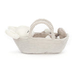 Jellycat Rock-a-Bye Mouse with Basket Stuffed Animal, 8 inches - Mouse Plush Toy - Classic Children's Gift
