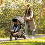 Evenflo Shyft Intuiti Travel System with Revolve180 LiteMax NXT Rotational Infant Car Seat (Fossil Gray)