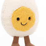 Jellycat Amuseables Boiled Egg Happy Stuffed Toy, Small 5.5 inches - Food Plush - Fun Gift Idea