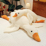 HPOSAN Goose Stuffed Animal Toy Cute Giant White Goose Stuffed Animal Duck Plush Super Soft Hugging (A:19.5 inch)