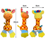 HUADADA Baby Soft Rattles Shaker, Infant Developmental Hand Grip Toys, Sensory Learning Toys with Teether, Sounds for Baby, 3-6-9-12 Months Old