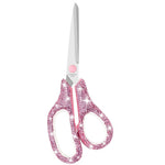 Koqye 7.8-Inch Pink Rhinestone Scissors - Stainless Steel Cute Scissors for Office, Crafting & Home - Decorative Bling Handle Paper Cutting Tool (Pink - 1 Pack)