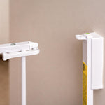 Regalo Safety 35" Extra Tall Baby Gate for Stairs, Wall Mounted 2-in-1 Wide Stair Gate for Babies, Toddlers, & Pets, Includes Banister and Wall Mounting Kit, White