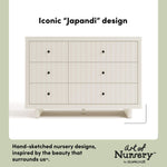Storkcraft Kyoto 6 Drawer Dresser (Frosted Oat) - GREENGUARD Gold Certified, Nursery & Kids' Bedroom, Safety Interlocking Drawer System, & Easy Assembly with Pre-Installed Tracks