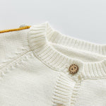 Curipeer Toddler Baby Knit Cardigan Sweater Soft Patterned Pompoms Outwear Coat 3T