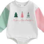 MERSARIPHY Baby Christmas Clothes Baby Boy Girl Sweatshirt Romper Santa Baby Romper Tops Fall Winter Outfits