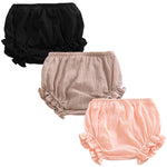 3PC Shorts Set Newborn Baby Girls Boys PP Pants Cotton Linen Blend Cute Floral Bloomers Triangle Shorts