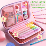 JYPLKCMT Pencil Case For Girls & Boys, Kids Cute Pink Pencil Pouch, 3D EVA Large Capacity Pen Holder, Cute School Portable Pencil Bag Gift