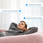 QUEEN ROSE Pregnancy Pillow, U Shaped Full Body Pillows for Sleeping Support, 60 Inch Maternity Pillow for Pregnant Women, Pink
