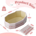 Xynzanic Collapsible Baby Bathtub for Shower, Portable Foldable Toddler Bath Tub with Non-Slip Base, Compact Travel Essentials for Kids & Infants, Easy Storage in Small Spaces, Pink
