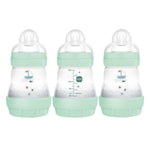 MAM Easy Start Anti-Colic Baby Bottles, Extra Slow Flow, Breastfeeding-Like Silicone Nipple Bottle, Reduces Colic, Gas, & Reflux, Easy-to-Clean, BPA-Free, Vented Baby Bottles for Newborns, 0-3 Months