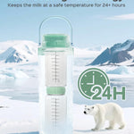 Xaproo 22oz Breast Milk Cooler Bottle, Breastmilk Cooler with 360° Cooling for 24 Hours, Portable Milk Chiller for Breastmilk with 2pcs Baby Bottles, Breast Milk Storage Bags for Baby, BPA-Free