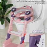 Potty Training Seat, Toddler Potty Training Toilet, Upgrade 2 In 1 Toddler Toilet Seat with Steps Stool Splash Guard and Anti-Slip Pad Soft Cushion, Potty Seats for Toddlers Baby Kids (Pink)