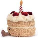 Jellycat Amuseables Birthday Cake Stuffed Toy, 6 inches | Dessert Plush | Birthday Gift