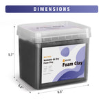 SELEAD Foam Clay Black 500g - Moldable Air Dry Ultra-Light Modeling Clays for Adult Cosplay, Sculpting, Arts & Crafts - with 80g Colored Clay