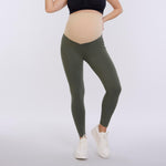 Motherhood Maternity Women's Essential Stretch Full Length Secret Fit Over The Belly Pregnancy Legging, Beetle, Small