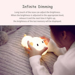 LED Silicone Dog Night Light,Portable Cute Kawaii Soft Dimmable Rechargeable Touch Control Stress Relieving Nursery Puppy Lamp,Bedside Lamp for Baby Children Boys Girls Kids and Toddler