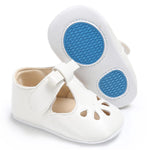 LAFEGEN Baby Girls Mary Jane Flats with Bownot Non Slip Soft Sole PU Leather Newborn Infant Toddler First Walker Cirb Dress Shoes, 0-6 Months Infant, 15 White
