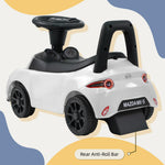 TCARAIWEN Ride On Push Car for Toddlers, Licensed Mazda Push Cars for Kids with Horn, Music, Lights, Under Seat Storage, Ride On Toy for 18-36 Months, White