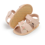 AKINGIO Infant Baby Girls Boys Summer Sandals Premium Non Slip Soft Sole Breathable Toddler First Walker Wedding Dress Shoes Apricot 12CM