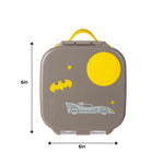 b.box Batman Mini Lunch Box Kids | 4.25 Cup Leak Proof Bento Box for Kids Ages 3+ | 3 Compartment Snack Containers, School Lunch Container, Dishwasher Safe, BPA-Free, PFAS-Free