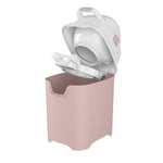 Foundations Mini Diaper Pail with Airtight Lid, Durable & Odorless Diaper Disposal, Large Capacity, Holds up to 30 Newborn Diapers, Refill with Any Bags, Baby Registry Gift - Pink