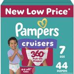 Pampers Diapers - Cruisers 360 - Size 5, 128 Count, Babyproof up to 100% Leakproof Pull-On Diaper