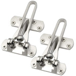 Topbuti Home Security Door Lock, 2 Pack Latch Guard Clasp Front Door Locks for Kids, Home Reinforcement Lock for Swing-in Doors, Hotel Door Latches, Thicken Solid Aluminium Alloy, Satin Nickel