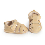 HsdsBebe Infant Baby Boys Girls Summer Beach Sandals Breathable Athletic Anti-slip Soft Sole Newborn First Walker Crib Shoes(JML8123 apricot,2)