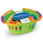 Learning Resources New Sprouts Healthy Dinner, Pretend Play Food Set, Kitchen Toys, 14 Piece Set, Ages 18mos+