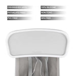 PandaEar Portable Baby Seat Travel| Compact Fold with Straps for Indoor/Outdoor Use| Great for Camping, Beach, Lawn |Toddlers, Kids, Boys, Girls (Grey with Placemat)