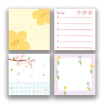RAINBAM Cute 4 Pack/200 Sheets 3x3 inch Sticky Notes Set, Adorable Cartoon Memo Pads with High-Adhesive, Reusable Tearable Post it Notes for Journal Planners Office School Home, Bulk Stationery Gift