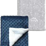 CREVENT 30''X40'' Cute Cozy Fluffy Warm Baby Blanket for Boys Infants Toddlers' Bedding Crib Cot Stroller, Baby Shower Birthday Newborn's Gift - Grey Cloud