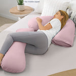 INSEN Pregnancy Pillow for Sleeping,Maternity Body Pillow for Pregnancy Women,Pregnancy Support Pillow for Back, Hip Pain, Pink