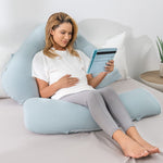 INSEN Pregnancy Pillow for Sleeping,Maternity Body Pillow for Pregnancy Women,Pregnancy Support Pillow for Back, Hip Pain, Green