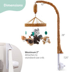 The Peanutshell Crib Mobile for Boys or Girls - Woodgrain Musical Baby Crib Mobile with 12 Lullabies, Whimsical Woodland Baby Whimsical Woodland Nursery Decor