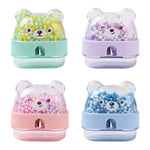 SHIDXIB 4Pcs Cute Bear Pencil Sharpener Single Sharpener Cute Stationery Manual Sharpener Back to Supplies, Blue