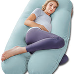 Meiz Pregnancy Pillow, Cooling Pregnancy Pillows for Sleeping, Maternity Pillow for Pregnant Women, Pregnancy Body Pillow with Cooling Jersey Cover, Green