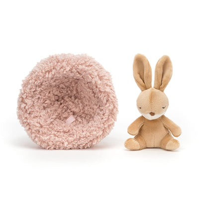 Jellycat Hibernating Bunny Stuffed Animal, 5 inches - Rabbit and Bunny Plush Toy - Classic Children's Gift