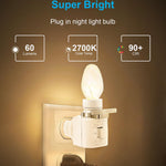 OuuKoo Night Light Bulb Warm White Replacement Bulbs - E12 Light Bulbs - 7Watt Incandescent Light Bulbs - 15 Packs, Warm White Glow - Dimmable (Night Light Bulbs 7 Watt)