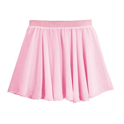easyforever Kids Girls Basic Chiffon Pleated Pull-on Wrap Skirt Skort Ballet Dancewear Daily Casual Outfits Pink P 1-6 Years