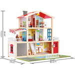 Hape Doll Family Mansion| Award Winning 10 Bedroom Doll House, Wooden Play Mansion with Accessories for Ages 3+ Years