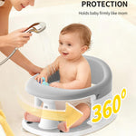 Baby Bath Seat for Babies 6 Months & Up, Bath Seats for Babies Sitting Up, 3 Baby Bath Toys, Open Design, Non-Slip, Compact Toddler Bath Seat.