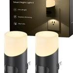 Lyridz LED Night Lights Plug into Wall with Motion Sensor, 1-150LM Dimmable Plug-in Nightlight Indoor for Bedroom, Bathroom, Hallway, Stairs, Pet House, Toilet, 2 Pack