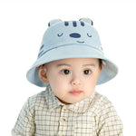 Baby Sun Hat Adjustable,Infant Toddler Summer Outdoors Beach Hat UPF50+,Sun Protection Bucket Hat