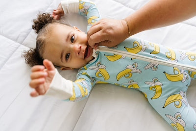 Little Sleepies Zippy Baby & Toddler Pajamas - Bamboo Viscose Sleeper for Boys and Girls, Newborn Sleeper w/ 2-Way Zipper w/Mitten Cuffs, Made From Viscose from Bamboo, Bananas, Preemie