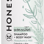 The Honest Company 2-in-1 Cleansing Shampoo and Body Wash for Sensitive Skin, Gentle Tear-Free Hypoallergenic Baby Wash with Naturally Derived Ingredients, Fragrance-Free, 10 fl oz