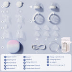 NCVI Double Electric Breast Pump 8122, Portable Milk Breastfeeding Pump with 4 Modes 9 Levels, Hospital-Grade Suction 280mmHg with 17/19/21/24mm Flanges for Home, Office and Travel, USB Rechargeable