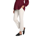 Motherhood Maternity Women's Maternity Super Stretch Secret Fit Belly Ankle Skinny Work Pant, White, Large