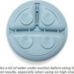 PandaEar Silicone Baby Feeding Set | 9PCS Baby Led Weaning Supplies Self Feeding Utensils | Divided Suction Plate Bowl Bibs Sippy Cup with Baby Snack Container Spoons Forks (Blue)